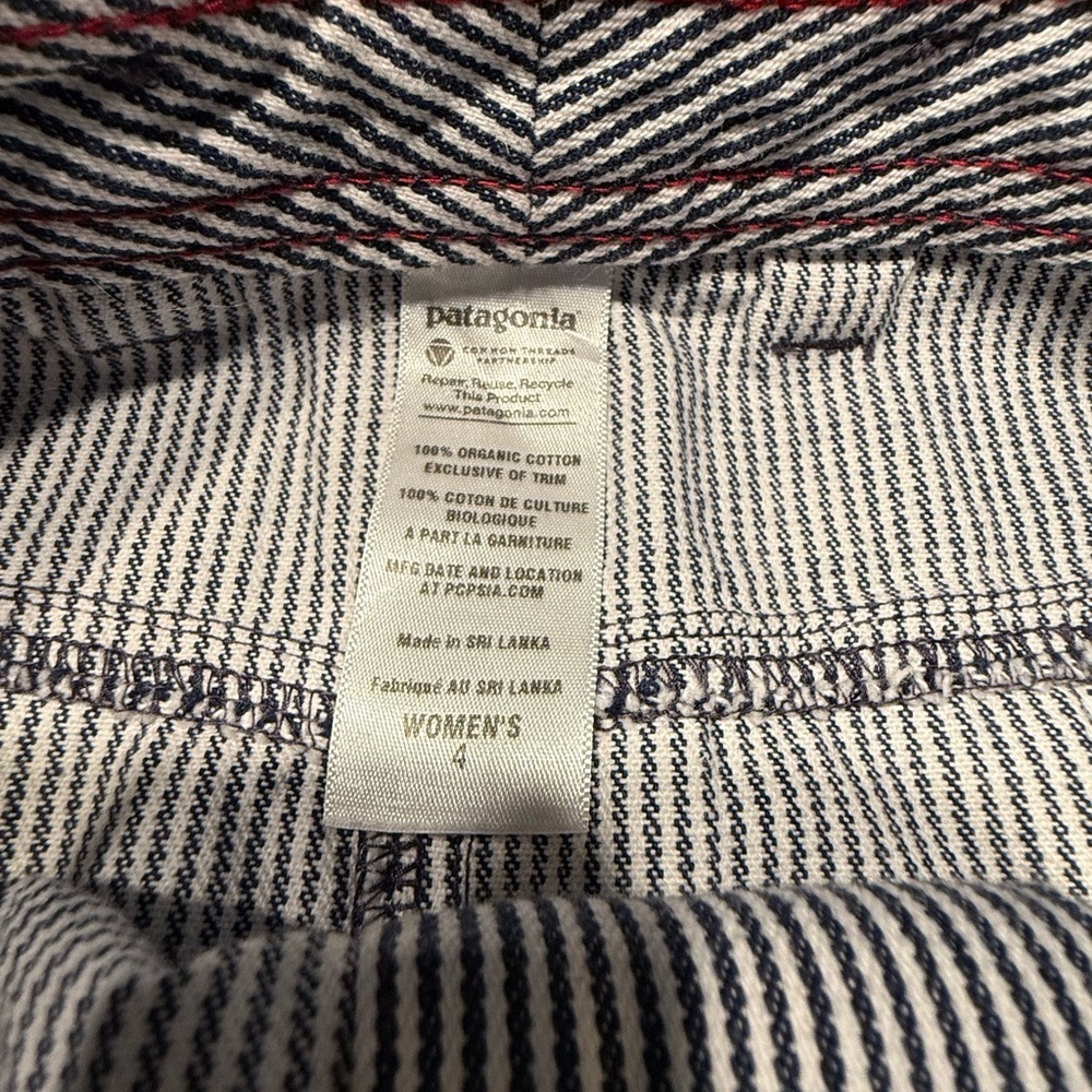Patagonia Denim Blue and White Striped Pencil Skirt -Size 4 - Picture 3 of 6